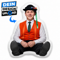 Personalisiertes Fotokissen mit individuell bedrucktem Motiv, Kissen mit weissem Rand von Customify Schweiz.