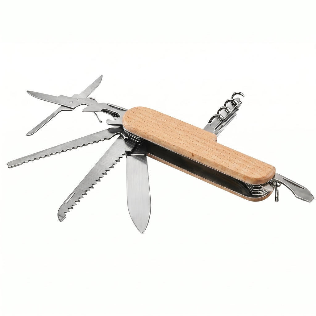 Taschenmesser mit Gravur aus Echtholz | 🇨🇭 DEIN NAME