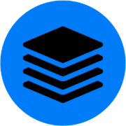 Rundes blaues Customify Logo als Apple Touch Icon und mobiles App-Symbol