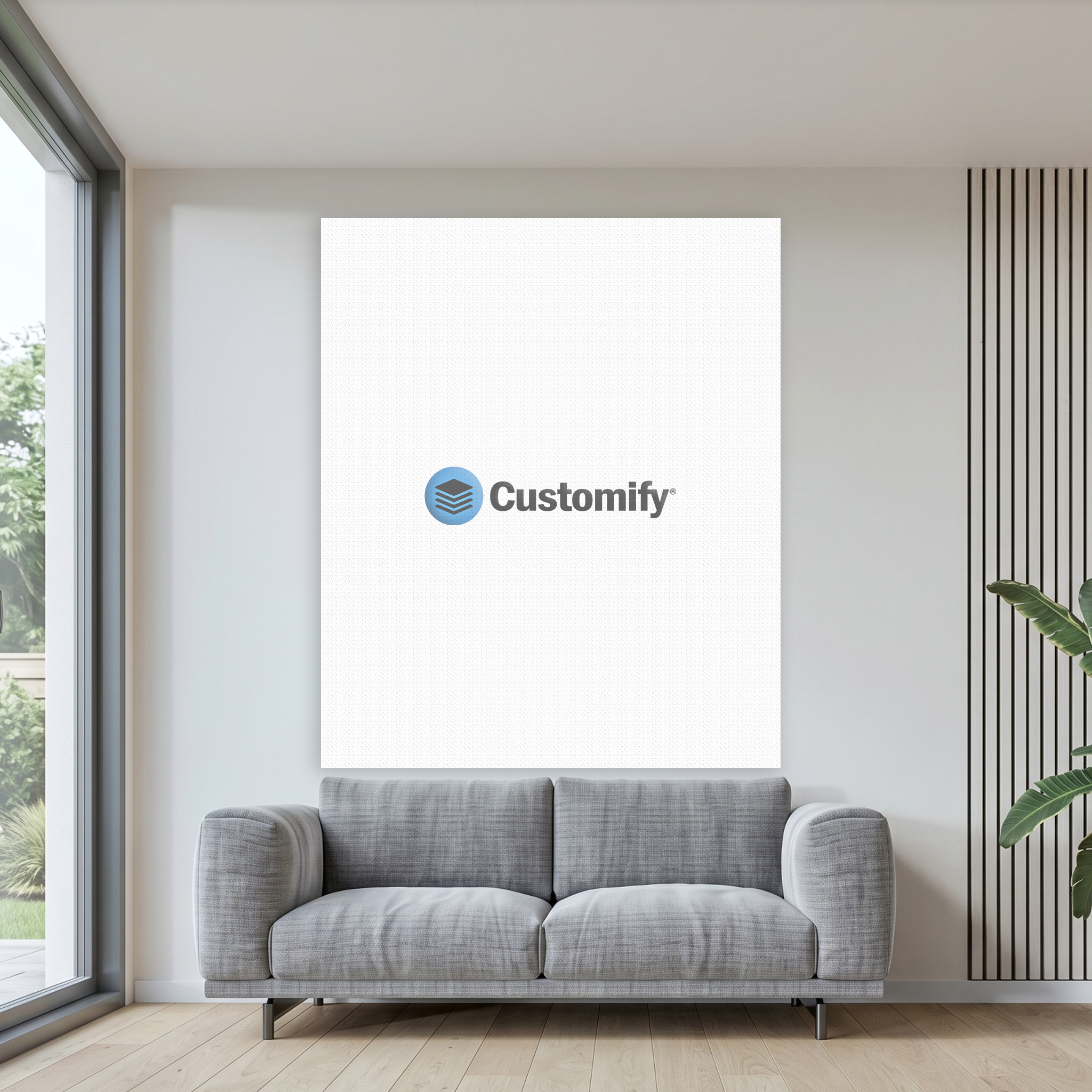 Personalisierte Foto-Flagge im Hochformat als individuelle Wanddeko für Wohnzimmer, Zuhause und persönliche Gestaltung