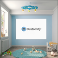 Personalisierte Foto Wand-Flagge im Querformat als Wanddeko für Kinderzimmer, Spielzimmer, Wohnzimmer, Fotos und kreative Designs