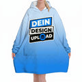 FOTO-Kuschelpullover personalisierbar XXL Oversize in Blau mit eigenem Design