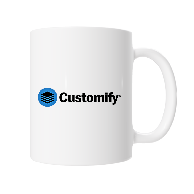 Weisse Foto-Tasse mit Logo selber gestalten und online personalisieren, Kaffee-Tasse mit eigenem Design als Geschenk oder Alltag kreieren