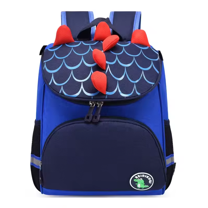 Kindergarten-Rucksack mit Name personalisieren, blauer Dino-Rucksack für Kita, Kindergarten und Ausflüge selber gestalten