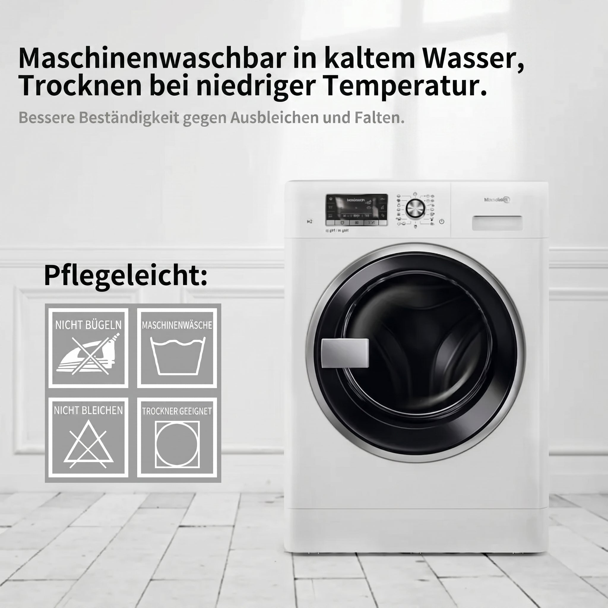 Pflegehinweis Kuschelpullover-Hoodie Oversize XXL: maschinenwaschbar bei niedriger Temperatur
