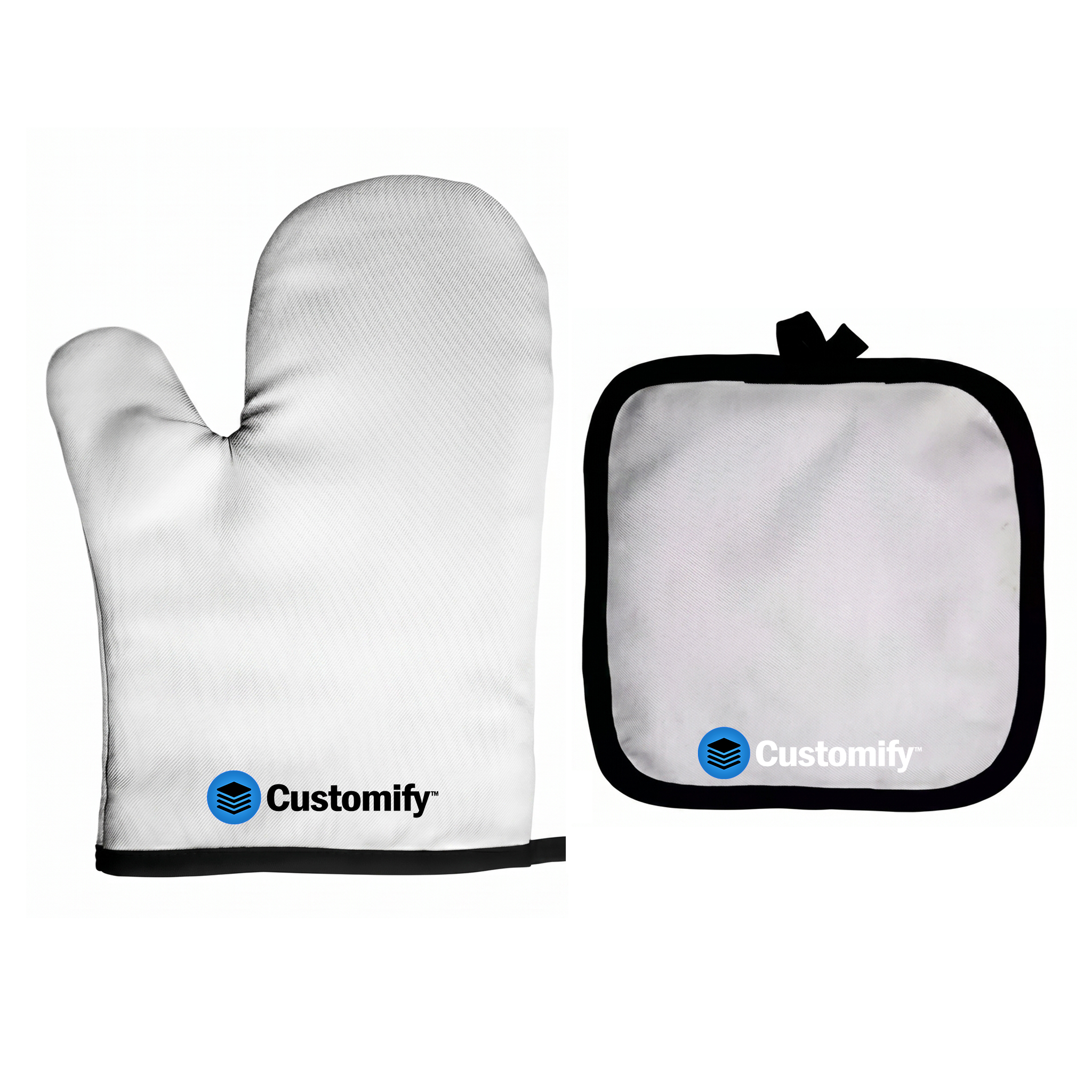 Ofenhandschuh und Topflappen personalisiert mit eigenem Foto - hitzebestandiges Nylon Set Customify Schweiz