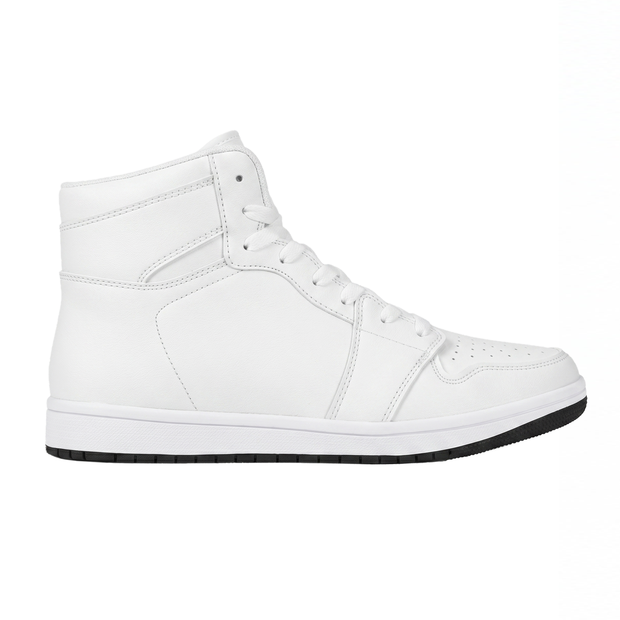 Weisse personalisierbare High Top Sneaker mit individueller Druckfläche für eigenes Foto, Logo oder Design