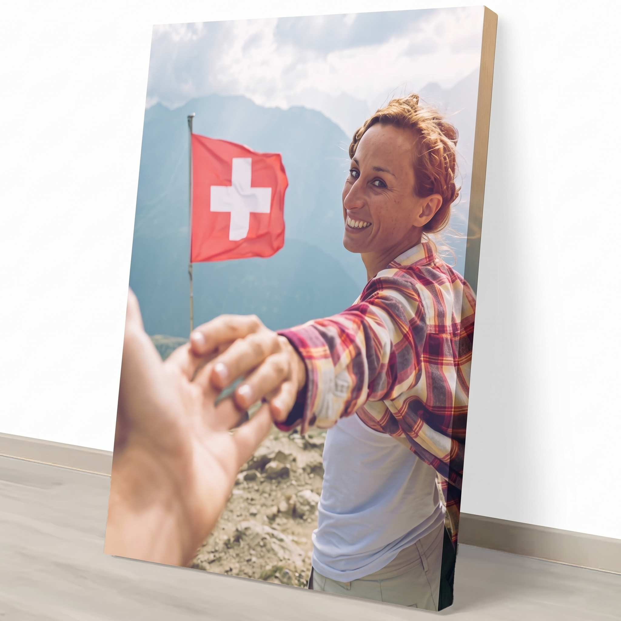 Personalisierbares Wandbild mit eigenem Foto als hochwertige Fotoleinwand für persönliche Erinnerungen