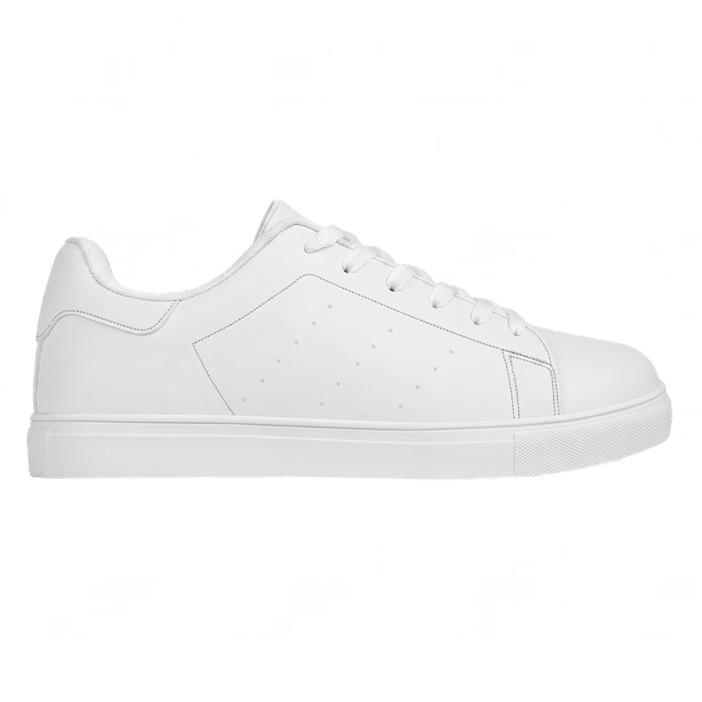 Weisse Schuhe selber gestalten und online personalisieren, Sneaker als Basis-Variante mit eigenem Foto, Logo oder Design kreieren